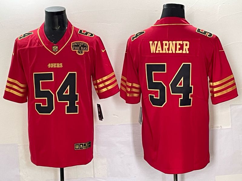 Men Nike San Francisco 49ers #54 Warner red Limited NFL 2025 Jersey 0060->san francisco 49ers->NFL Jersey